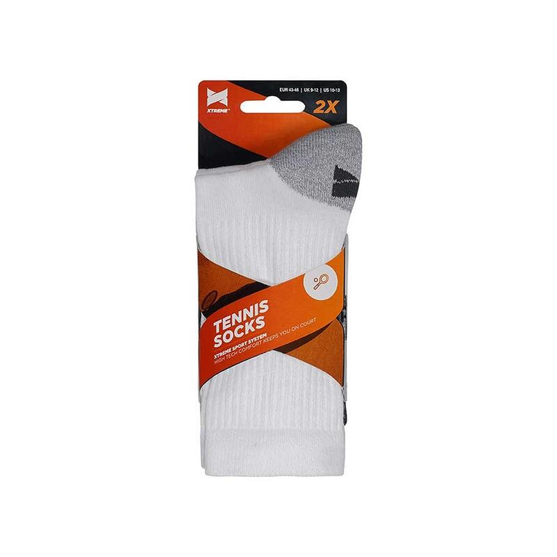 Xtreme Chaussettes de tennis et de padel 2 paires Multicolore Blanc