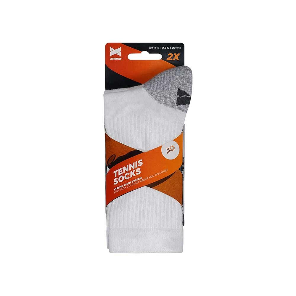 Xtreme Chaussettes de tennis et de padel 2 paires Multicolore Blanc 2/3