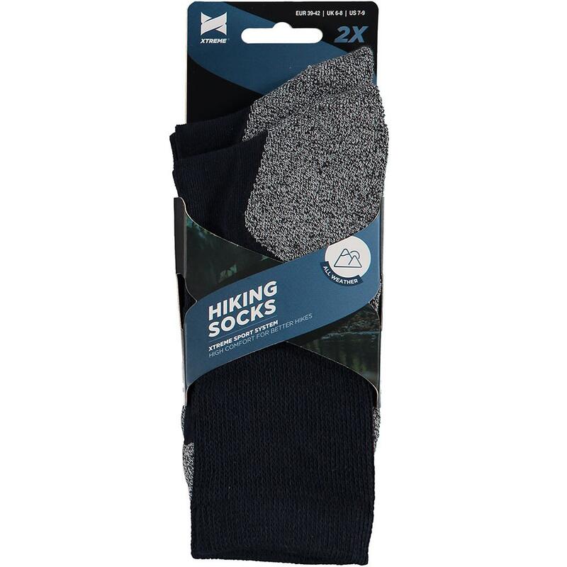 Xtreme Chaussettes de randonnée 2 paires Multicolore Marine