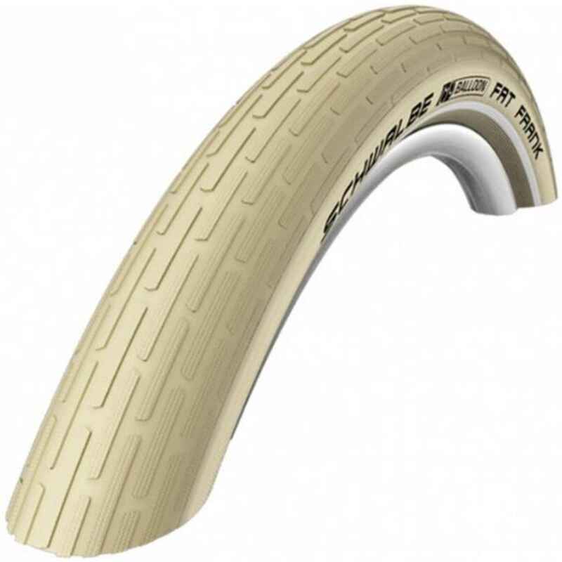 Fat Frank Drahtreifen - 28x2.00 Zoll - K-Guard - Reflexstreifen - creme