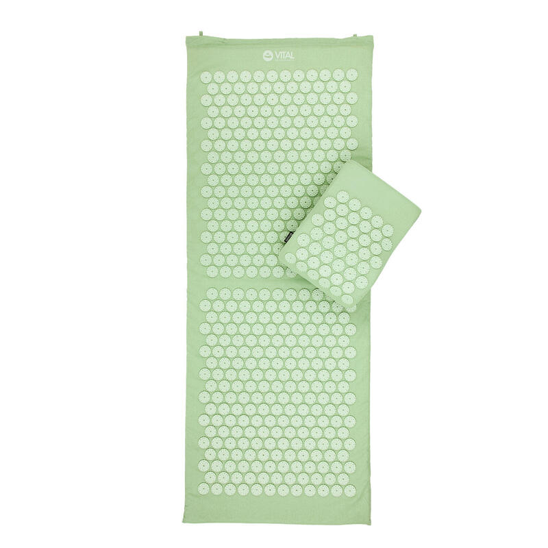 Vital Akupressur-SET XL pastellgrün: Akupressur-Matte mit Kissen und Tasche