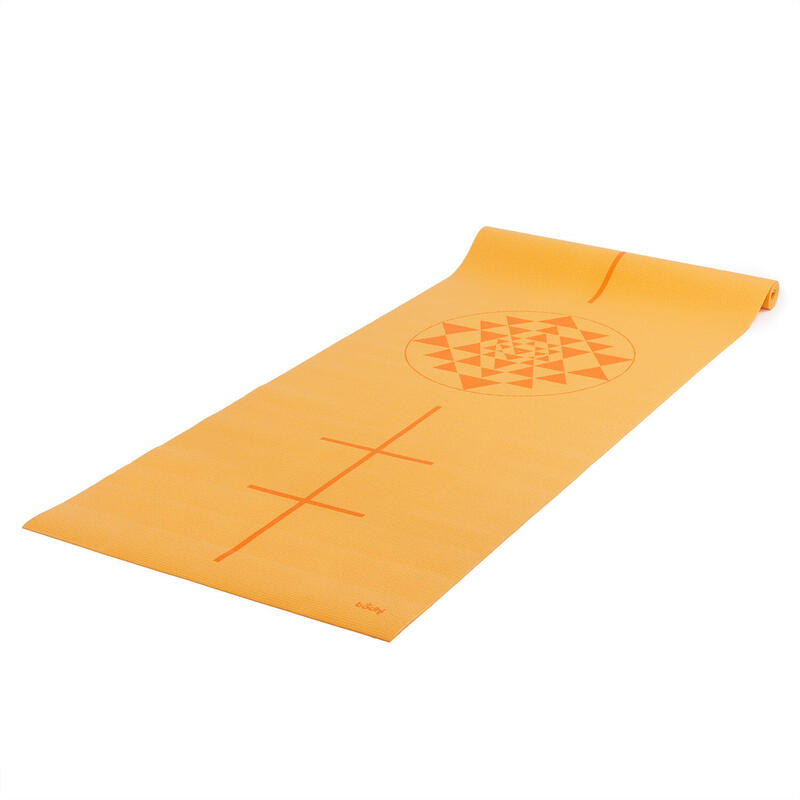 Yogamatte LEELA Collection SAFRAN, Yantra/Alignment orange, PVC