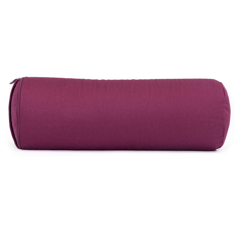 Yoga Mini-Bolster (rund), Nackenrolle, ECO, Buchweizenschalen  Anthrazit