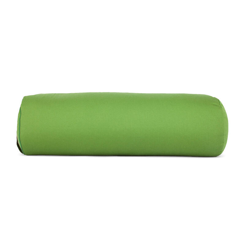 Yoga-Bolster (rund) ECO, Dinkelhülsen Olivgrün
