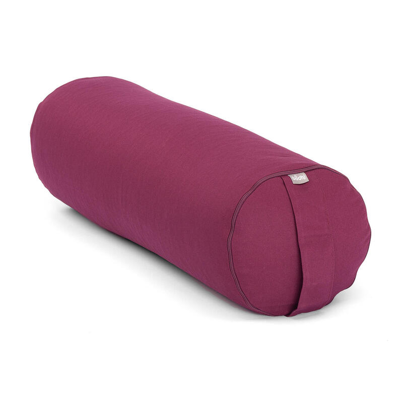 Yoga-Bolster (rund) ECO, Dinkelhülsen Aubergine