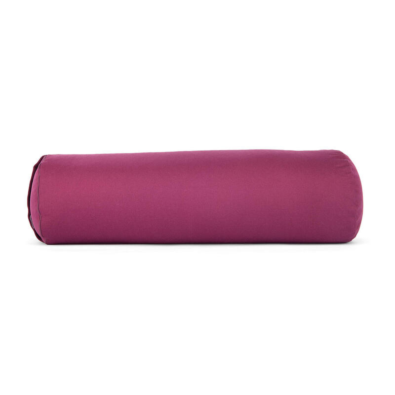 Yoga-Bolster (rund) ECO, Dinkelhülsen Aubergine