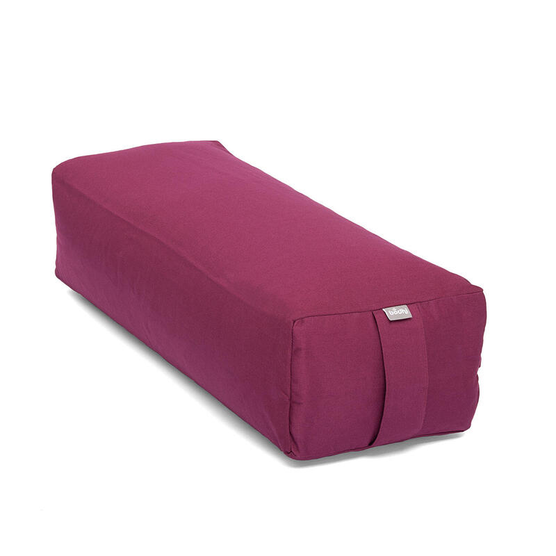 Salamba (rechteckig) Yoga-Bolster ECO, Dinkelhülsen  Aubergine