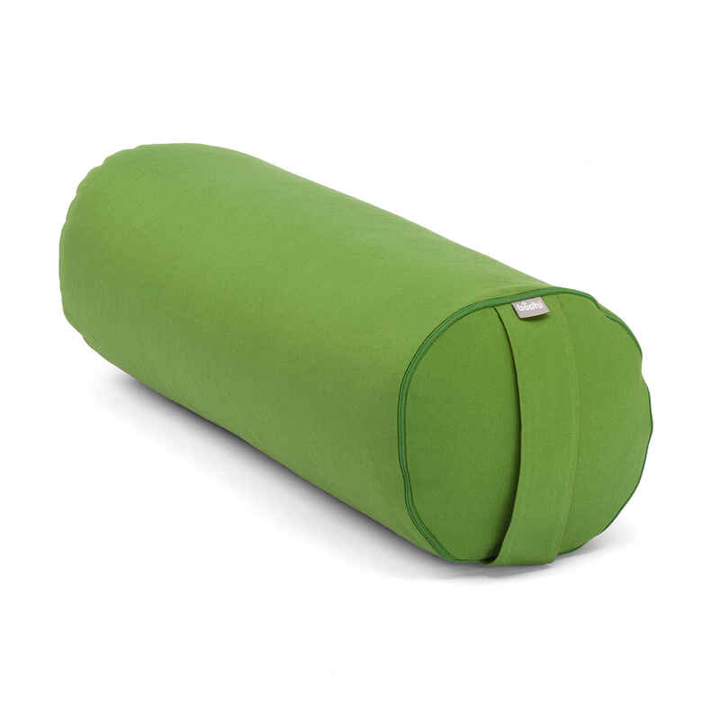 Yoga-Bolster (rund) ECO, Dinkelhülsen Olivgrün