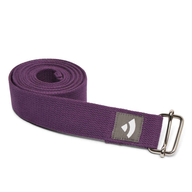 Yogagurt Asana Belt, Schiebeschnalle Baumwolle lila