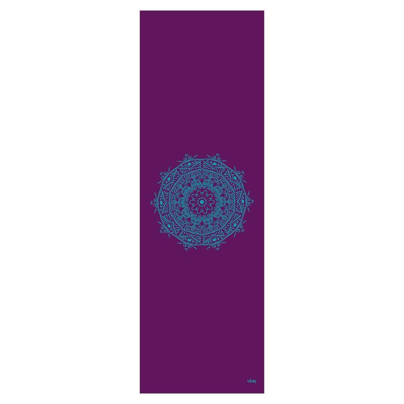 Yogamatte LEELA Collection AUBERGINE, Mandala TÜRKIS, PVC