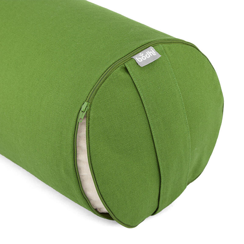 Yoga-Bolster (rund) BASIC olive, Dinkelhülsen