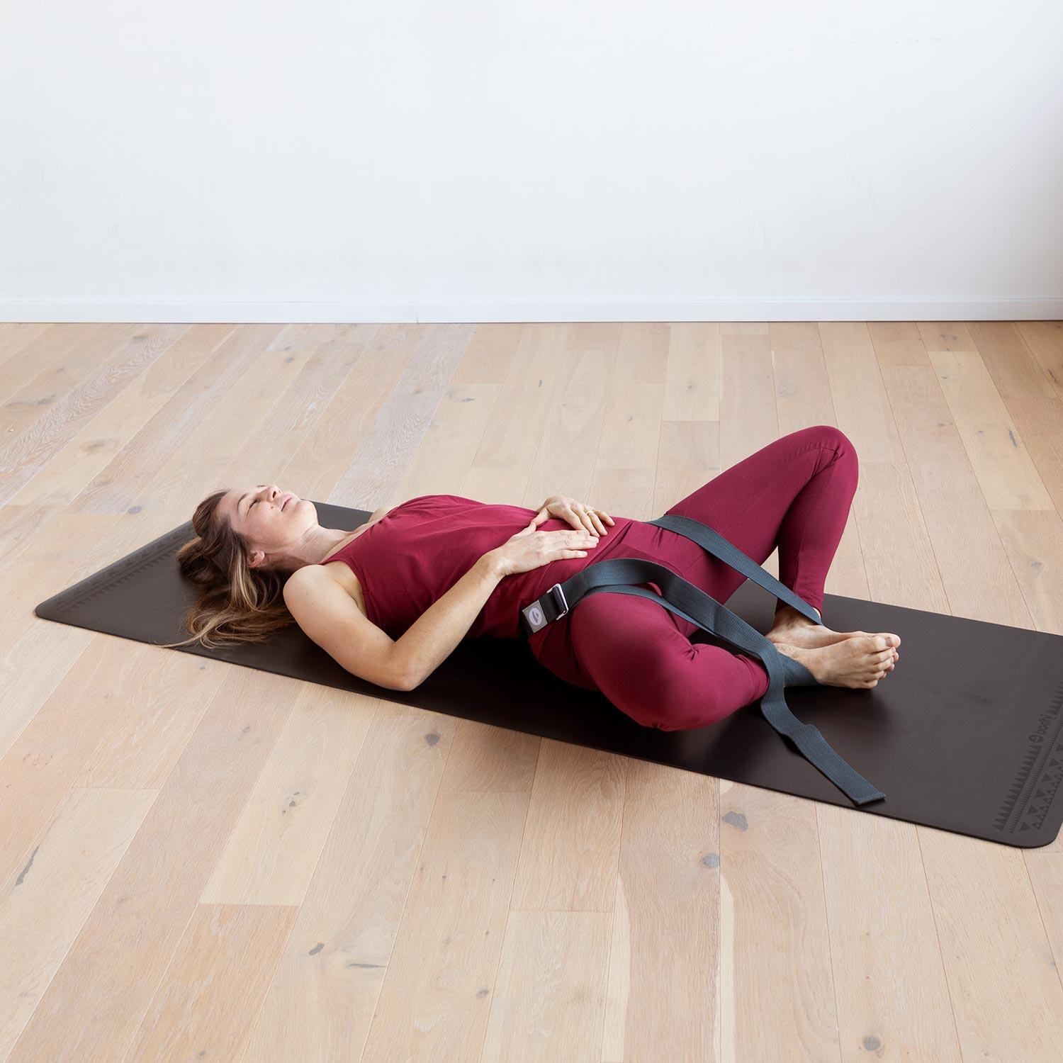 PADMA Yogagurt Baumwolle mit Schiebeschnalle Edelstahl matt, anthrazit 4/6