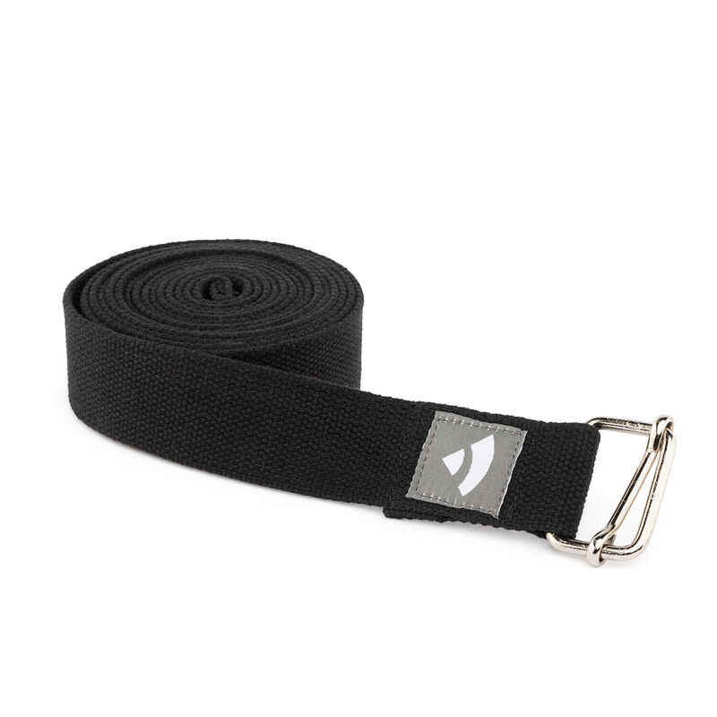 Asana Belt XL (PRO) aus Baumwolle mit Schiebeverschluss, schwarz