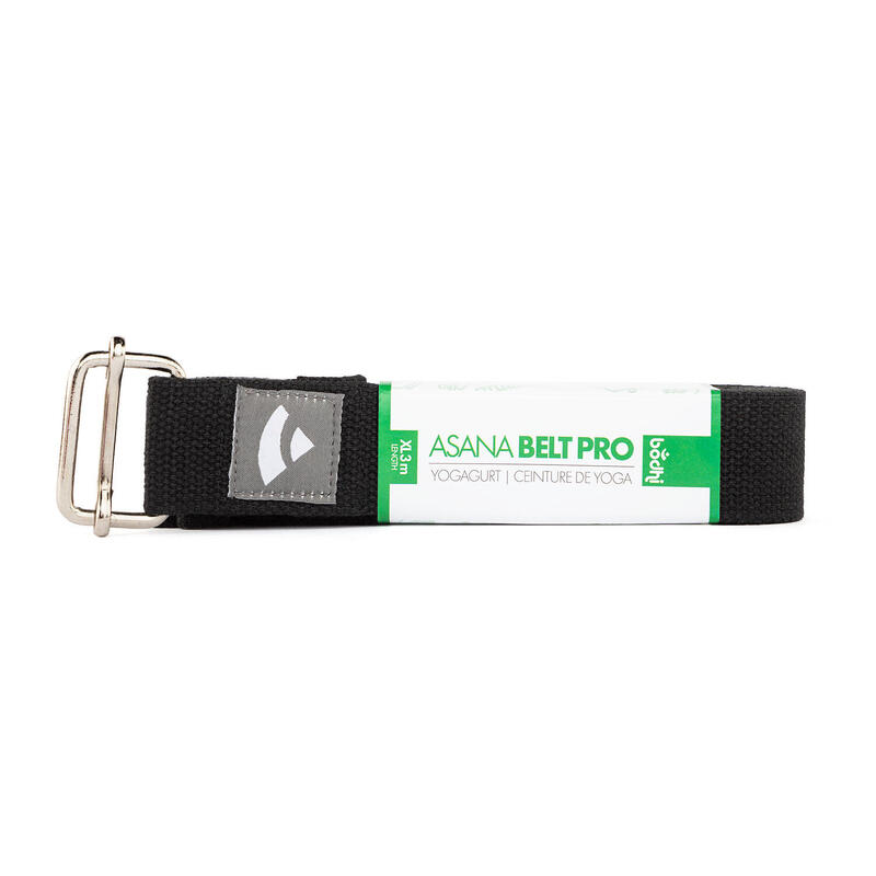 Asana Belt XL (PRO) aus Baumwolle mit Schiebeverschluss, schwarz