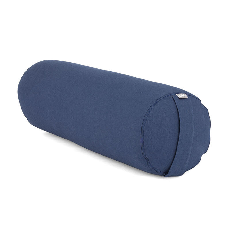 Yoga-Bolster (rund) BASIC dunkelblau, Dinkelhülsen