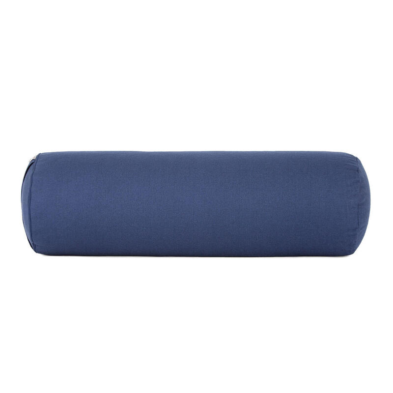 Yoga-Bolster (rund) BASIC dunkelblau, Dinkelhülsen
