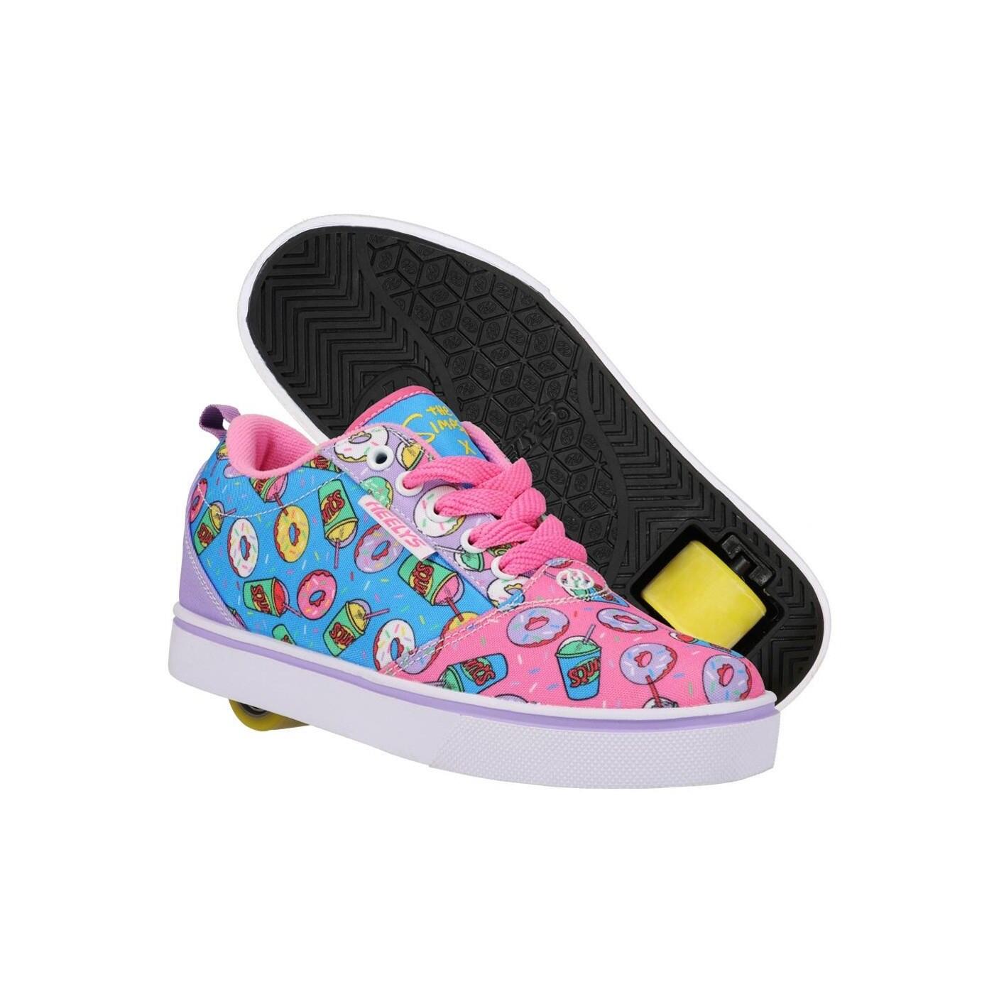 HEELYS Heelys X Simpsons Pro 20 Pink/Lavender/ Powder Blue Kids Heely Shoe