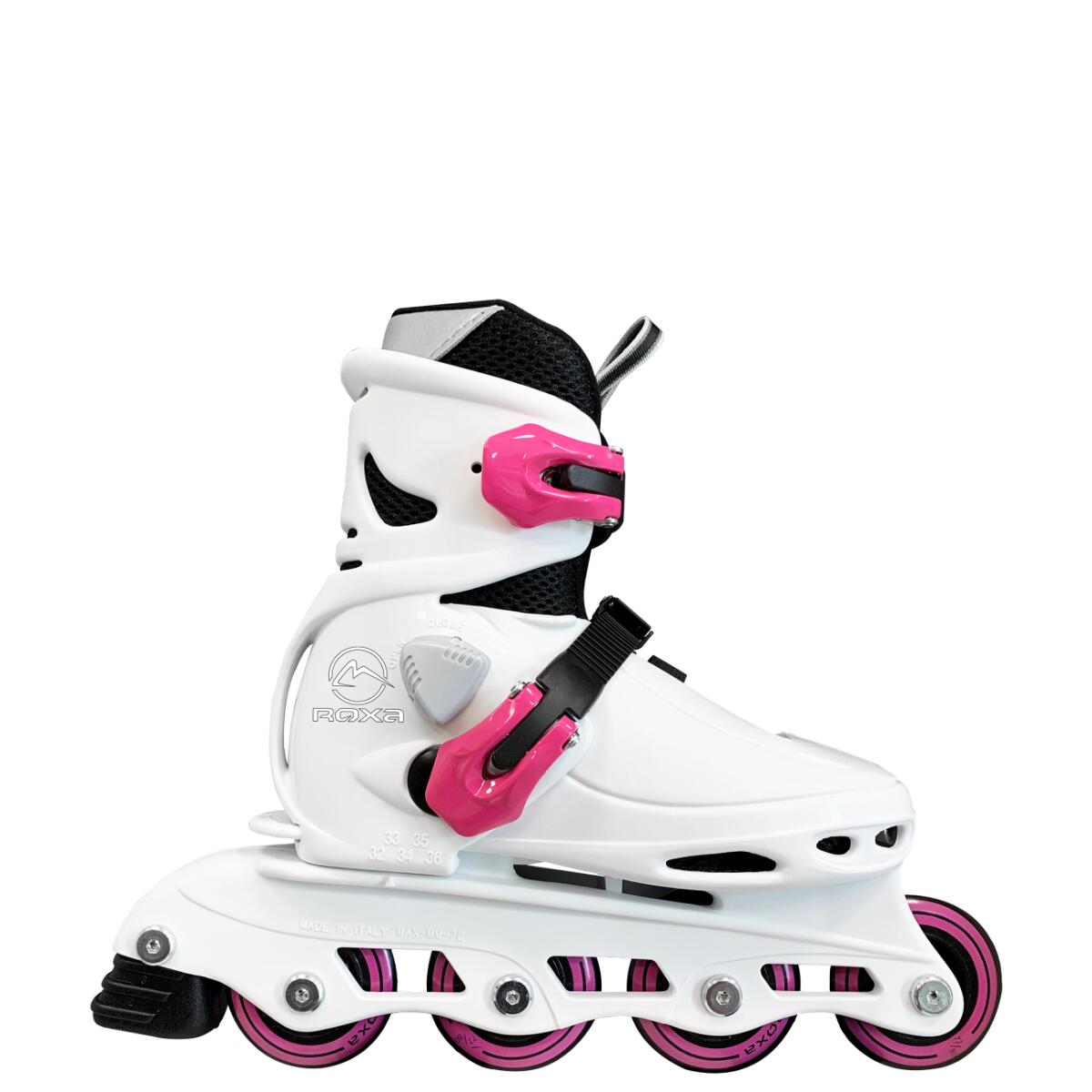 ROXA PATINES LÍNEA NIÑOS AJUSTABLE BEETLE Negro y rojo
