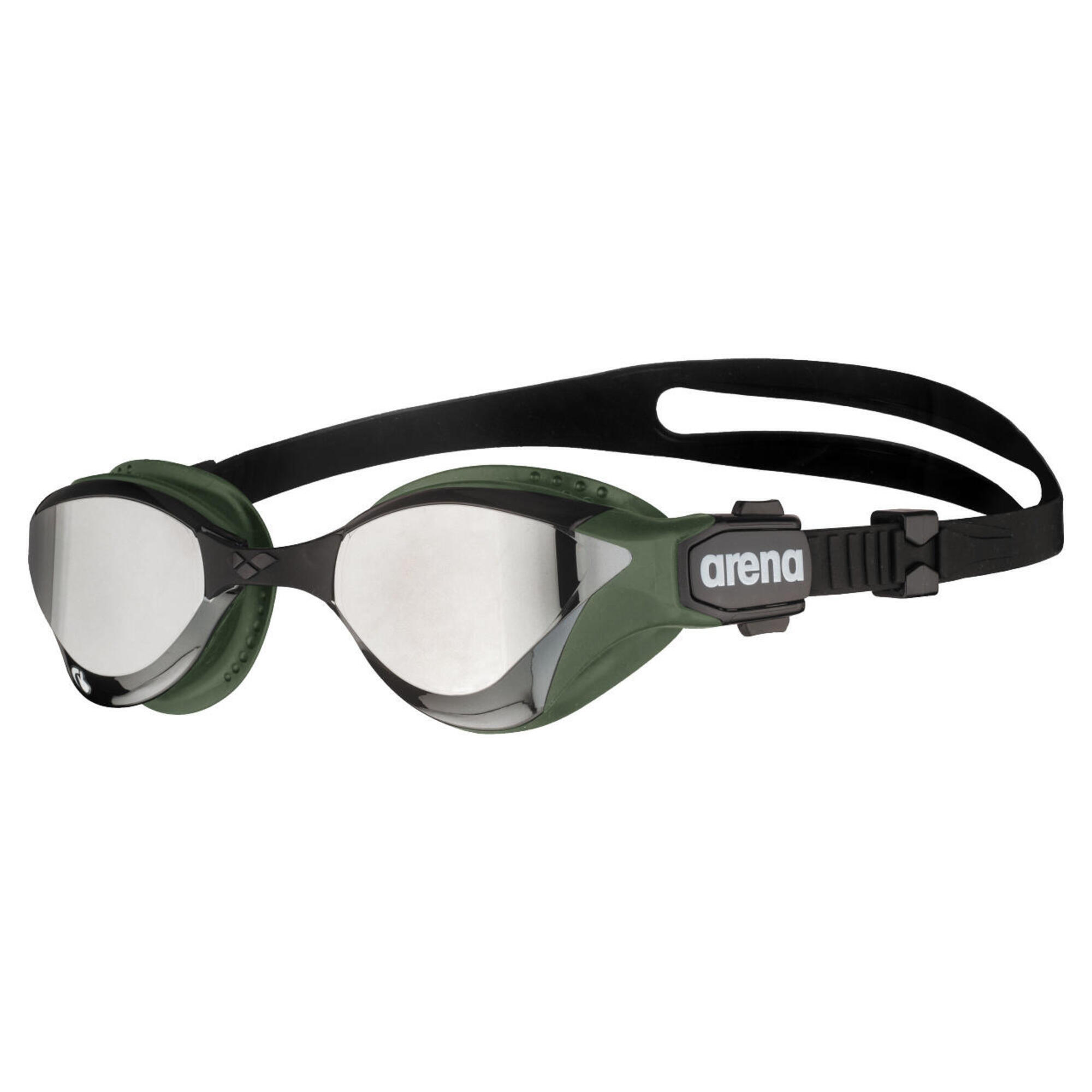 arena Unisex Triathlon Goggles Cobra Tri Swipe Mirror Silver-Army 1/5