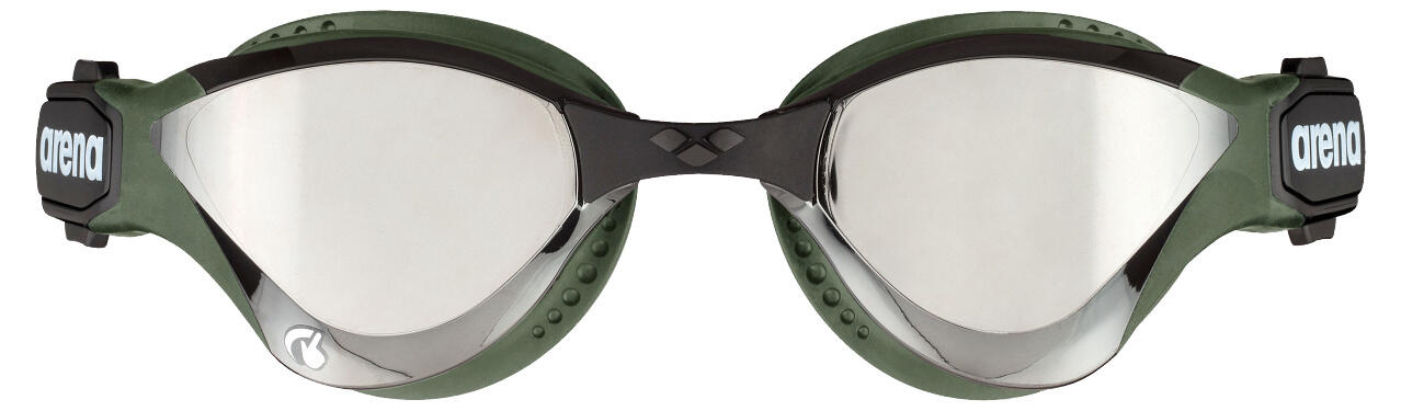 arena Unisex Triathlon Goggles Cobra Tri Swipe Mirror Silver-Army 2/5