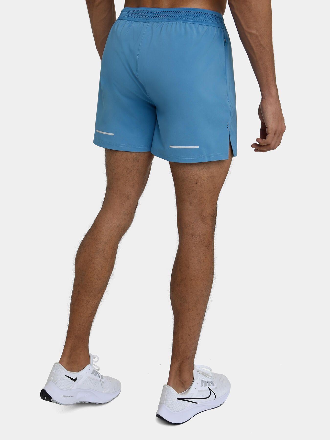 Men's Flyweight Running Shorts with Zipped Pockets - Powder Blue 2/5
