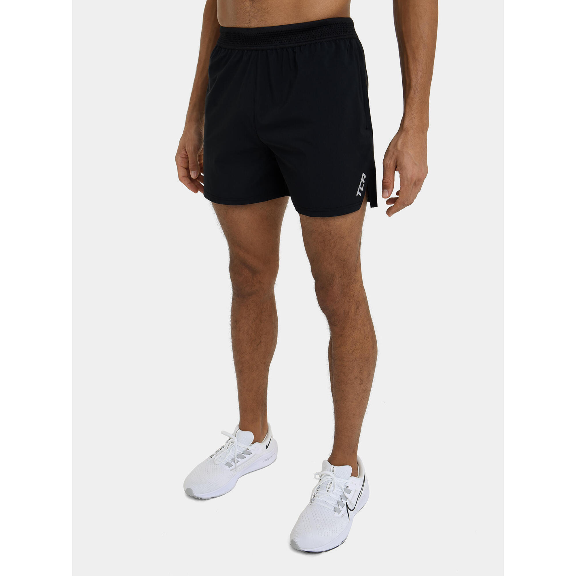 Men's Flyweight Running Shorts with Zipped Pockets - Black Stealth 1/5