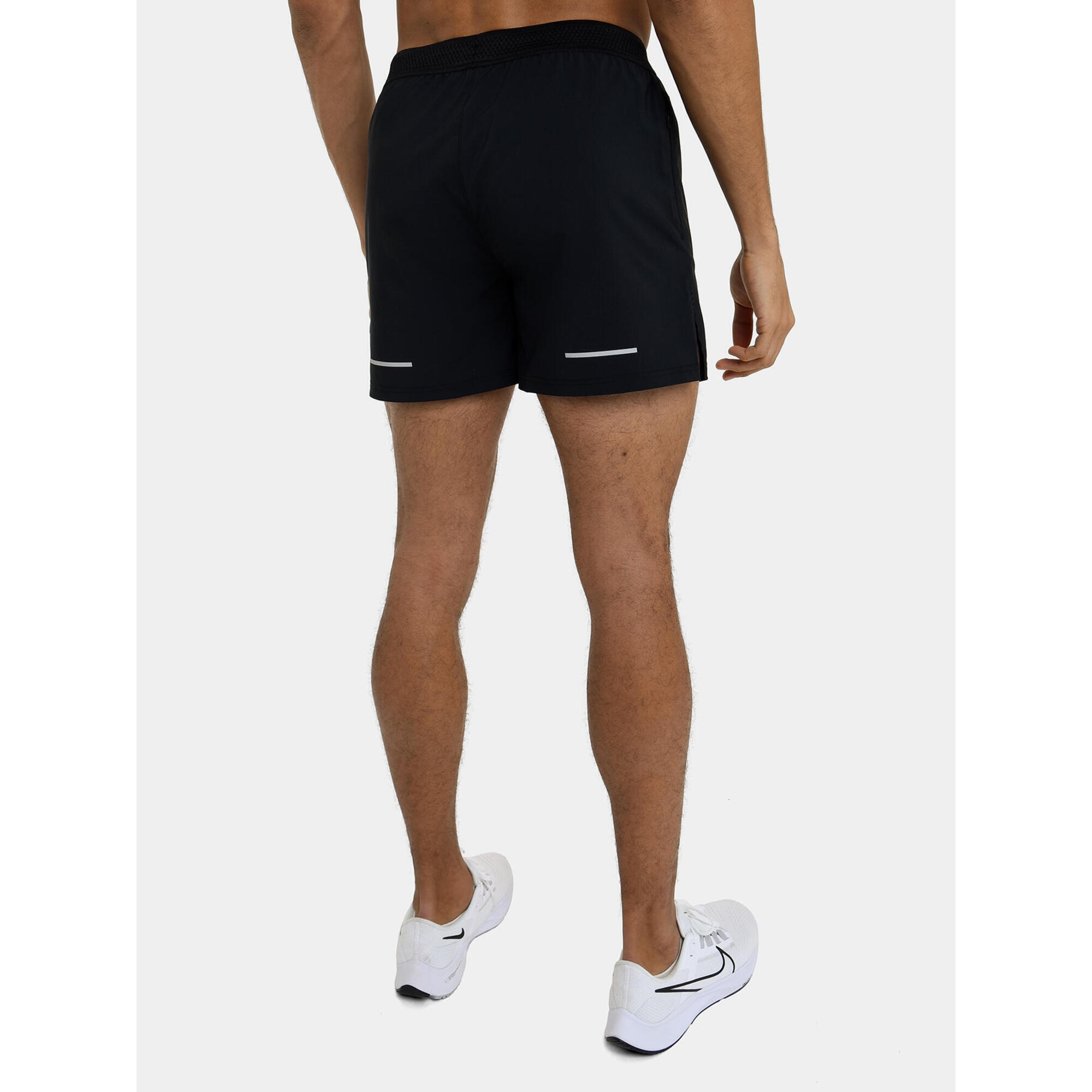 Men's Flyweight Running Shorts with Zipped Pockets - Black Stealth 2/5