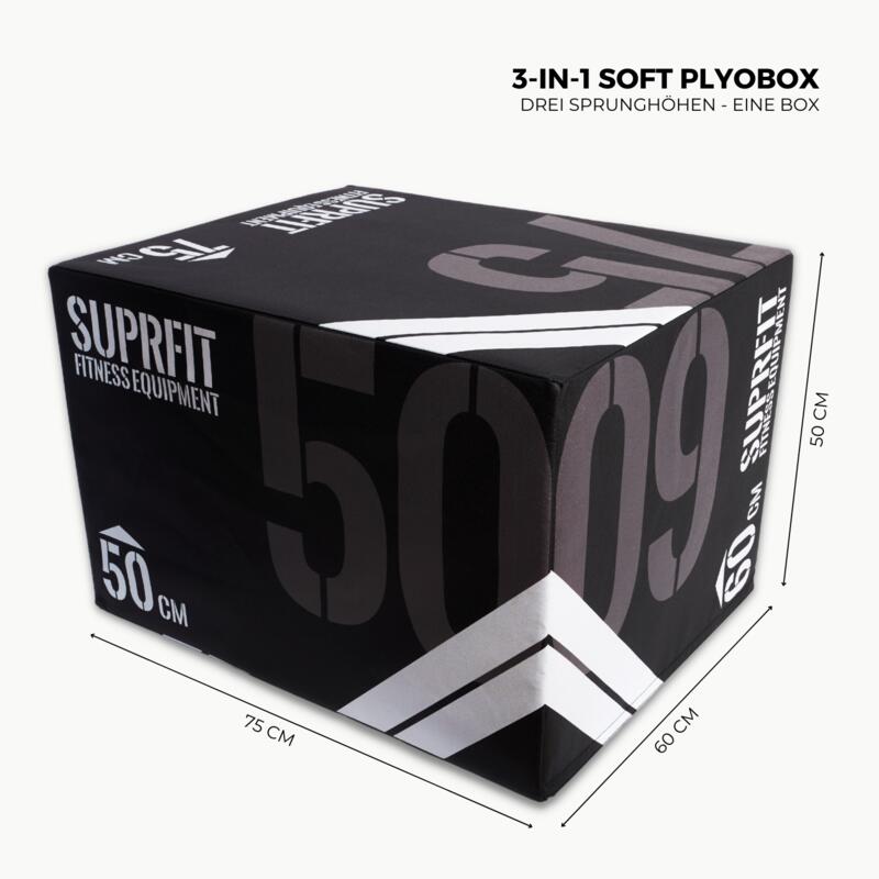 Skrzynia plyometryczna Suprfit 3-in-1 Soft Plyobox Cotton Version