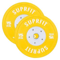 Suprfit Pro Competition Bumper Plate (Paar) - 2 x 15 kg