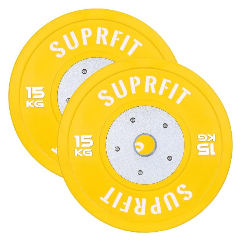 Suprfit Pro Competition Bumper Plate (Paire) - 2 x 15 kg