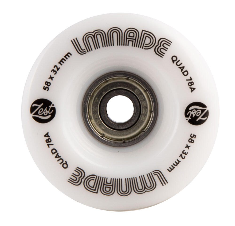 LMNADE Zest Roller Skate Wheels - White 2/3