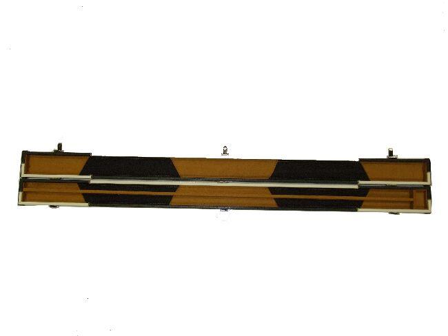 BRITANNIA LEATHERETTE BLACK & YELLOW DIAMOND 3/4 SNOOKER/POOL CASE 2/2