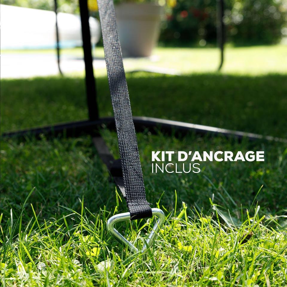 Trampoline Springcare 305cm + Échelle + Housse de protection + Kit d'ancrage 5/6