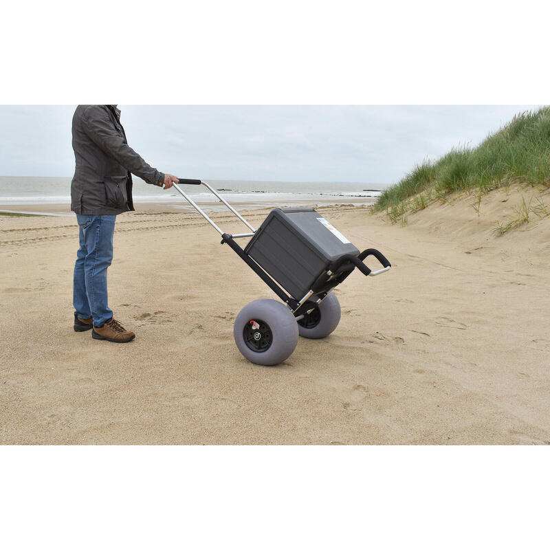 Aluminium steekwagen voor peddel - ballonwiel ideaal voor zand