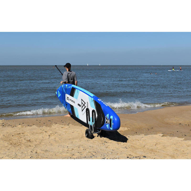 Aluminiumwagen für Surfbrett oder Paddel - Karren in M-Form