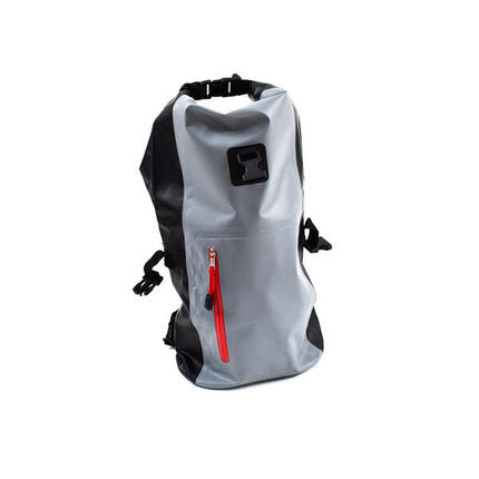 Wasserdichter 25-Liter-Rucksack grau 100% wasserdicht