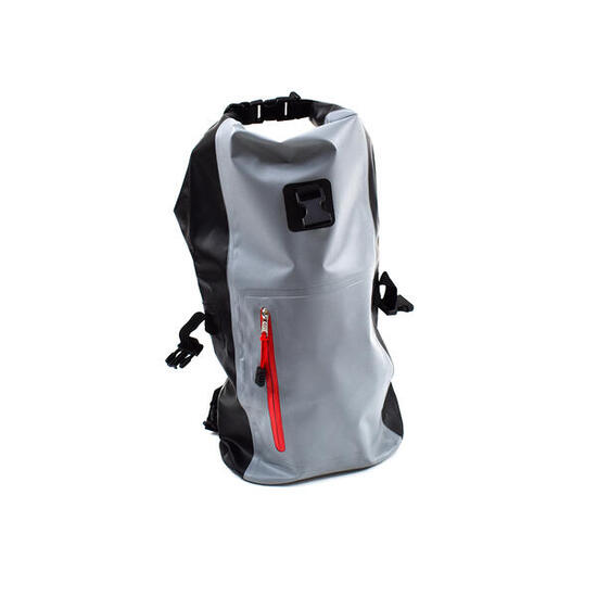 Wasserdichter 25-Liter-Rucksack grau 100% wasserdicht