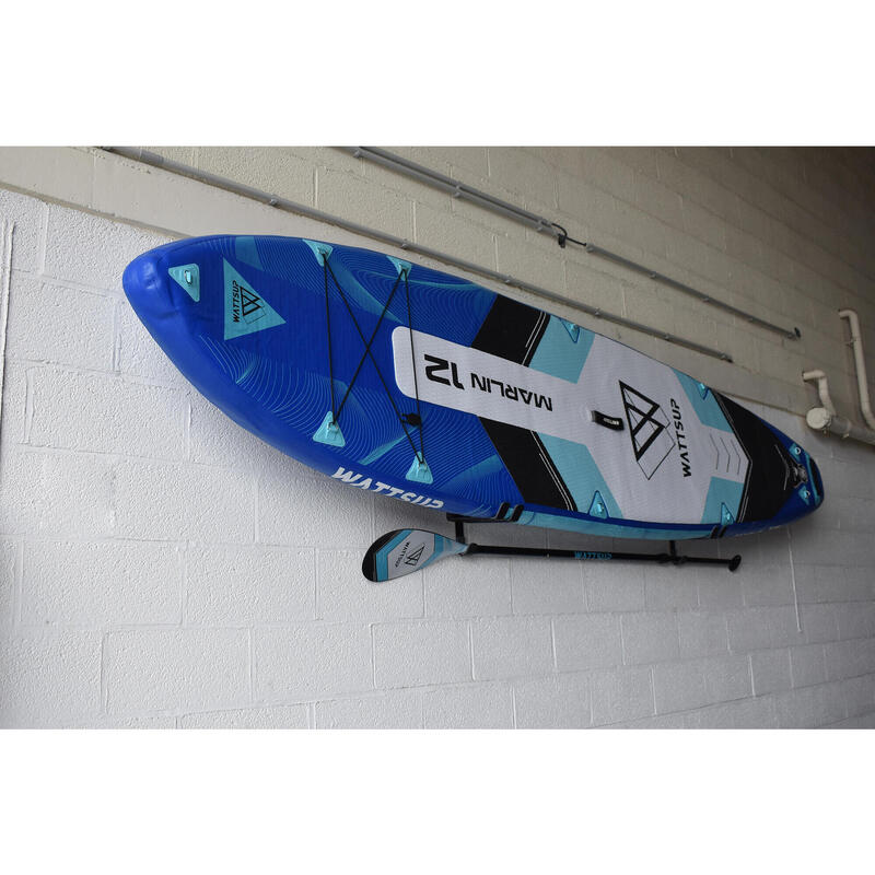 Wandaufbewahrung für 1 Surfbrett oder Paddleboard mit Ruderaufbewahrung