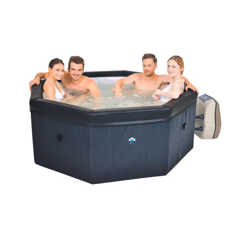 Halfharde Spa Octopus Zeshoekig 5 Personen 193 x 73 cm - Gevlochten PVC