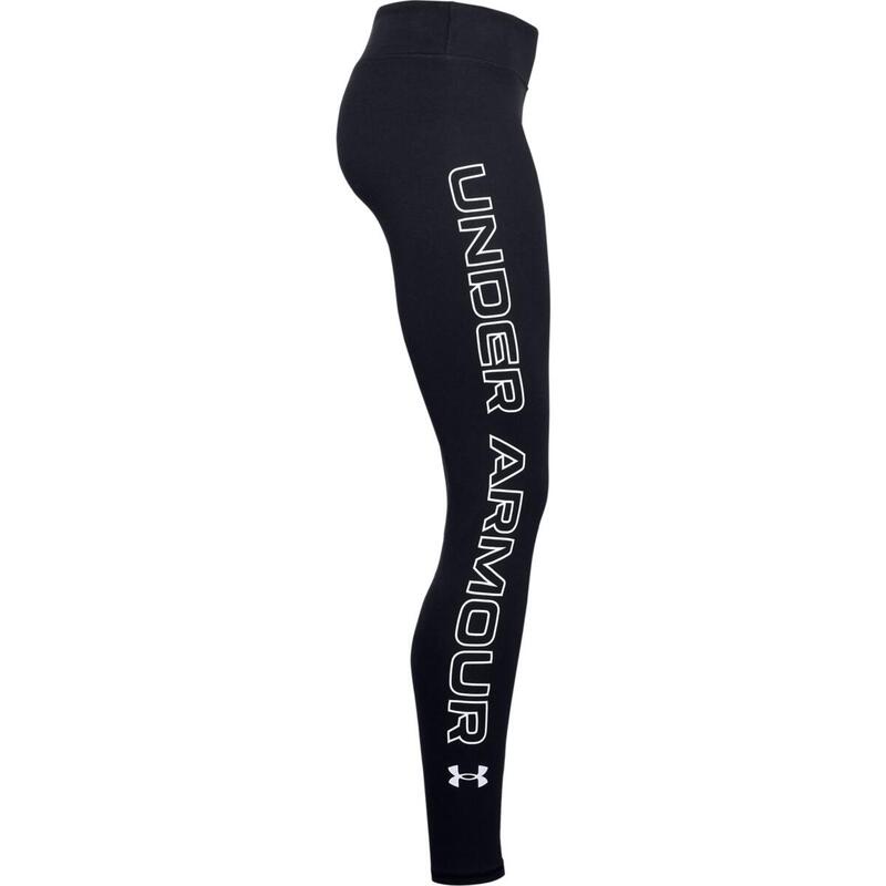 Legging Mallas Under Armour Favourite Wordmark Leggings, Negro, Mujer