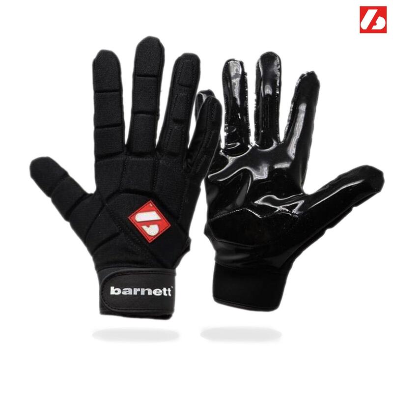  guanti da football americano pro linebacker, LB,RB,TE Black FKG-03