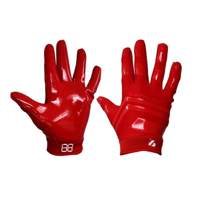  Pro Receiver American Football Handschuhe, RE, DB, RB, Rot FRG-03