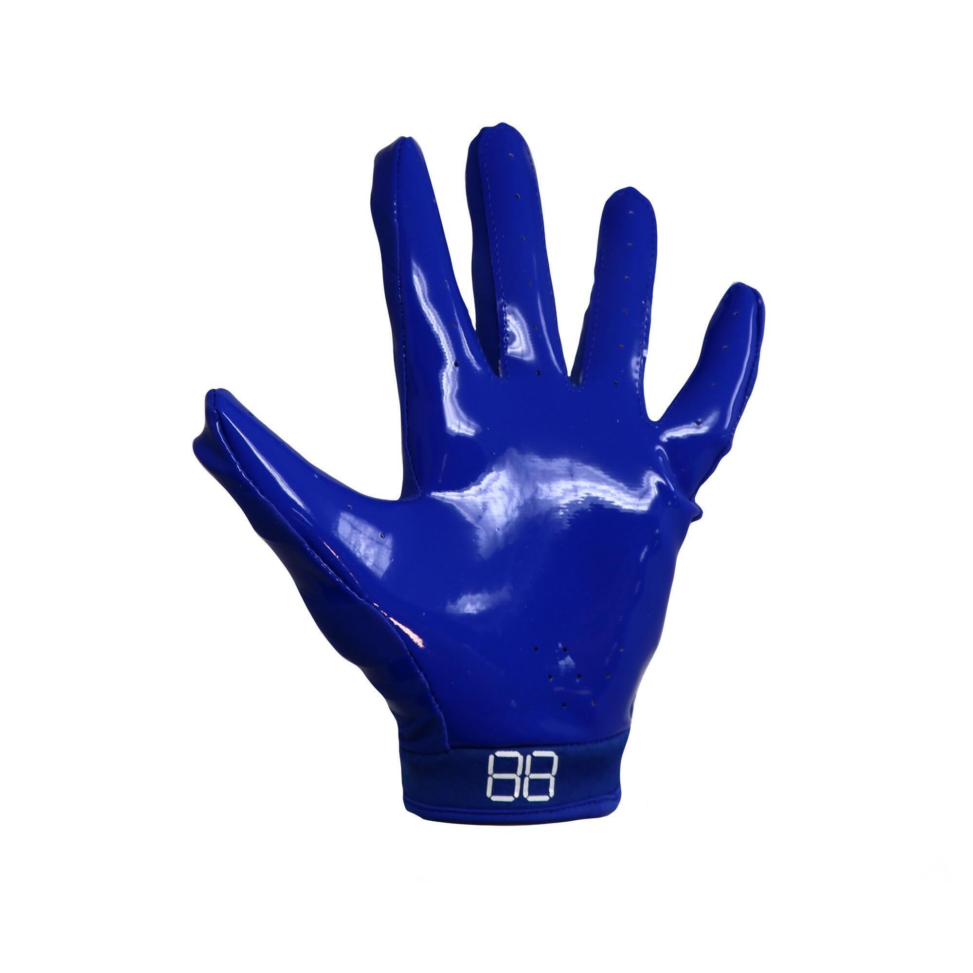 gants de football américain de pro receveur, RE,DB ,RB, Bleu FRG-03 5/5
