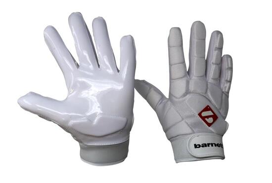 gants de football américain de linebacker pro, LB,RB,TE Blanc FKG-03