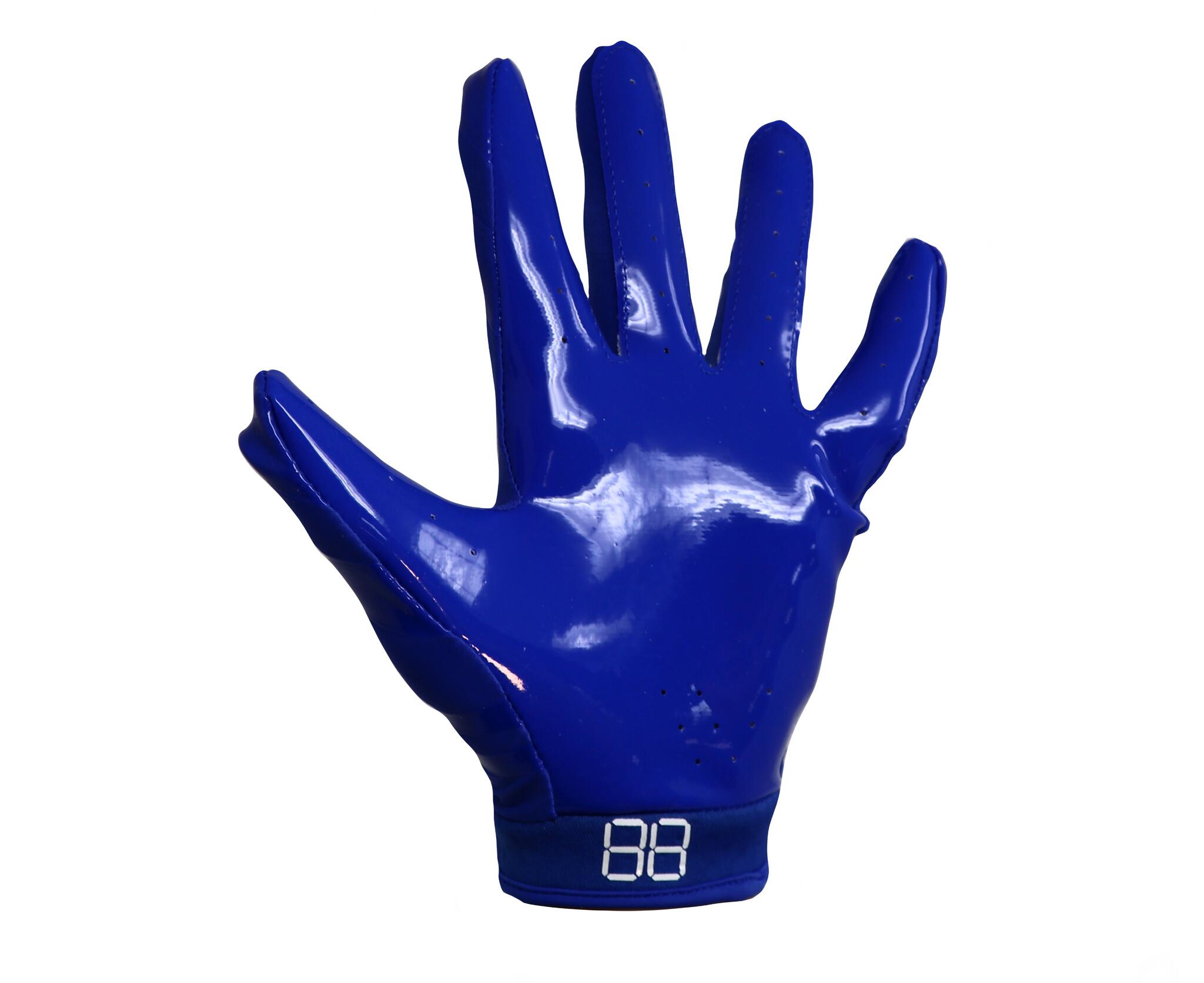 gants de football américain de pro receveur, RE,DB ,RB, Bleu FRG-03 5/5