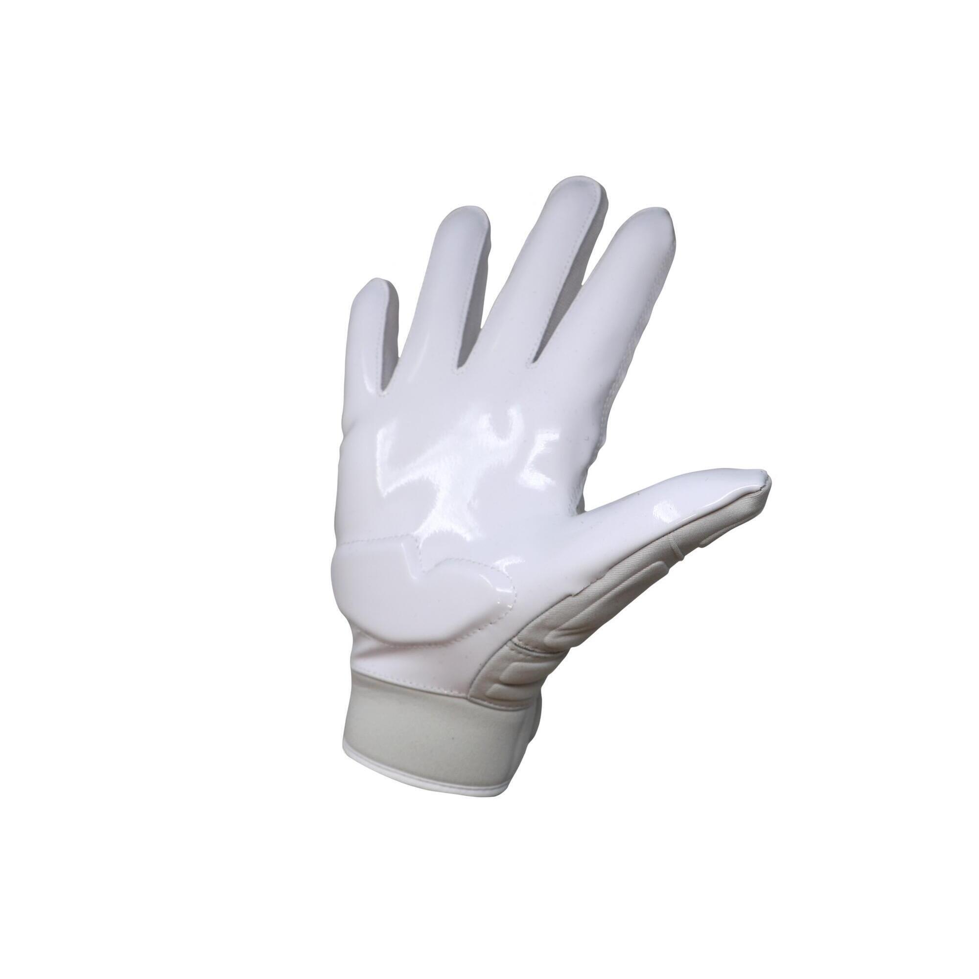 Pro Linebacker American Football Handschuhe, LB,RB,TE Weiß FKG-03 3/4