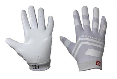 guanti da football americano pro ricevitore RE DB RB bianchi FRG-03