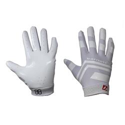 gants de football américain de pro receveur, RE,DB,RB, Blanc FRG-03