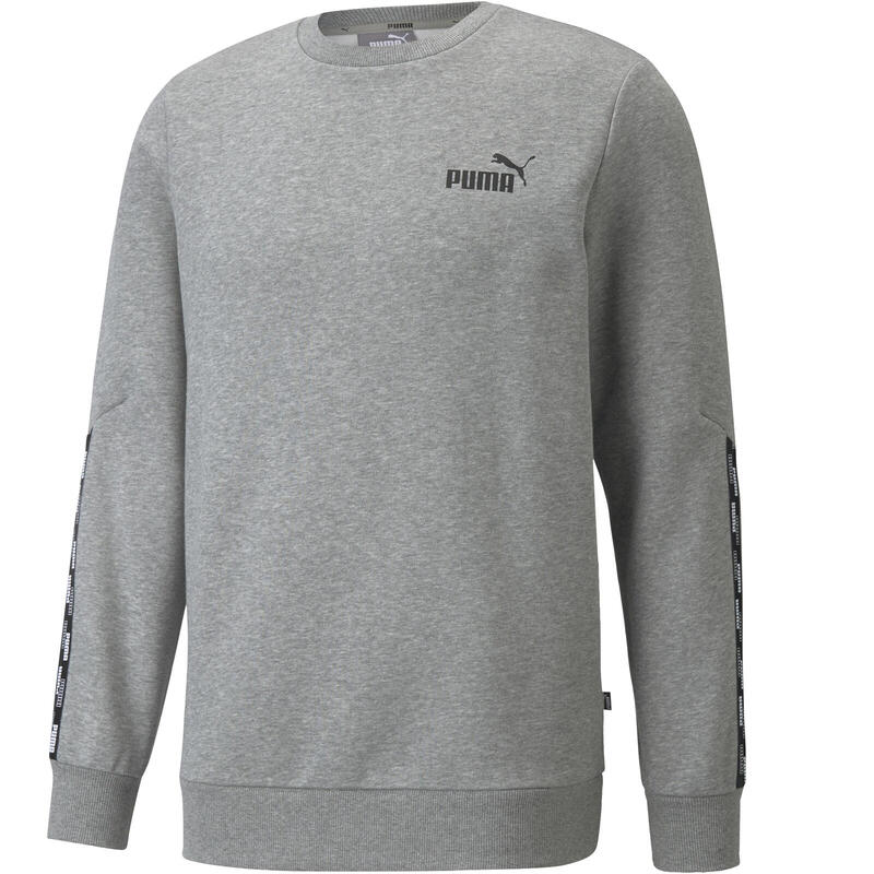 Blouse Puma Power Tape Crew Neck, Grijs, Mannen