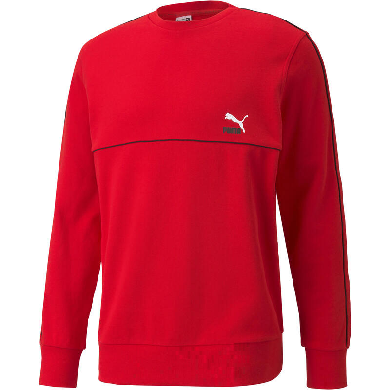 Sport felső Puma Clsx Piped Crew, Piros, Férfiak